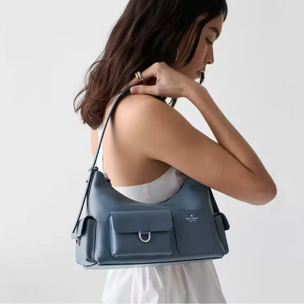 ♠️Kate Spade New York Cargo Leather Shoulder Bag, Twilight Blue NEW NWT